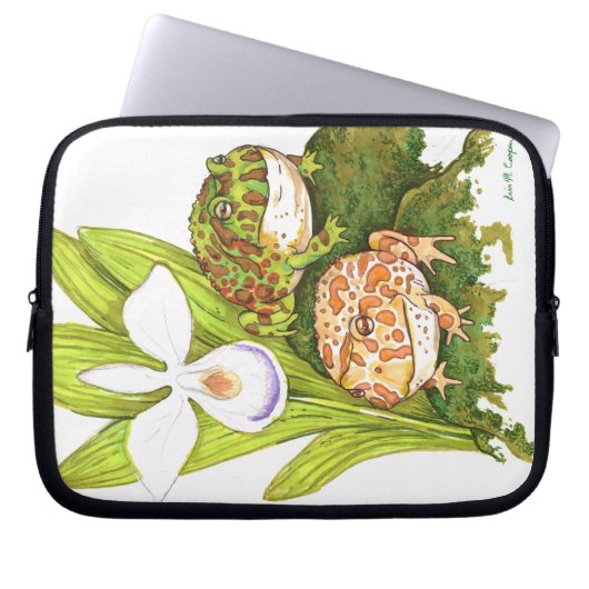 Verzierte Hornfrosche Laptopschutzhülle (Vorderseite)