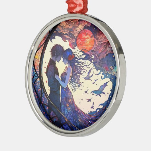 Verzierte Imitate aus Glas Ornament Aus Metall (Links)