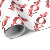 Verzierte Imitate verschmäht JOY Christmas Holiday Geschenkpapier (Rolleneckpunkt)