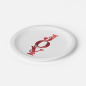 Verzierte Imitate verschmäht JOY Christmas Holiday Pappteller (Schrägansicht)