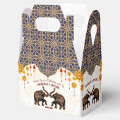 Verzierte indische Elefantenhochzeit personalisier Geschenkschachtel (Geöffnet)