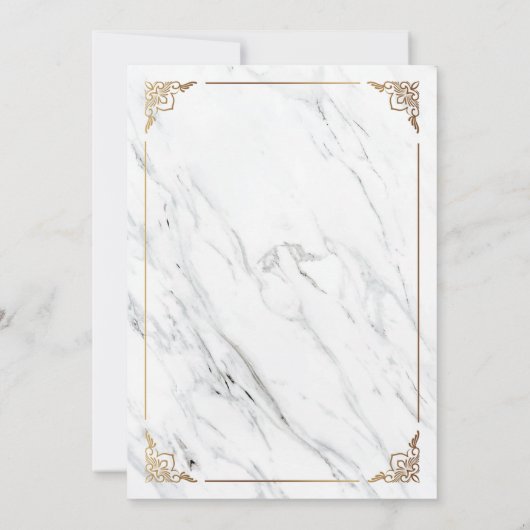 Verzierte islamische Hochzeit an der Goldgrenze Einladung (Rückseite)