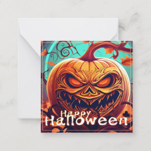 Verzierte Jack-o-Lantern-Gedrehter-Zweig-Halloween Mitteilungskarte