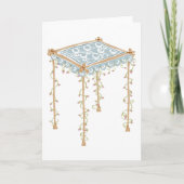 Verzierte jüdische Hochzeitskanopie Karte (Vorderseite)
