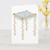 Verzierte jüdische Hochzeitskanopie Karte (Gelbe Blume)