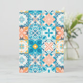 Verzierte Kacheln in Blau und Orange (Stehend Vorderseite)