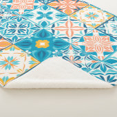Verzierte Kacheln in Blau und Orange Sherpadecke (3/4)