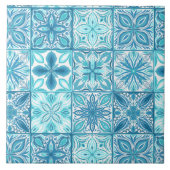 Verzierte Kacheln in Blau und Weiß (Vorderseite)