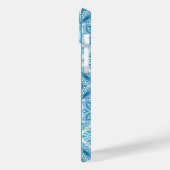 Verzierte Kacheln in Blau und Weiß Case-Mate iPhone Hülle (Rückseite / Links)