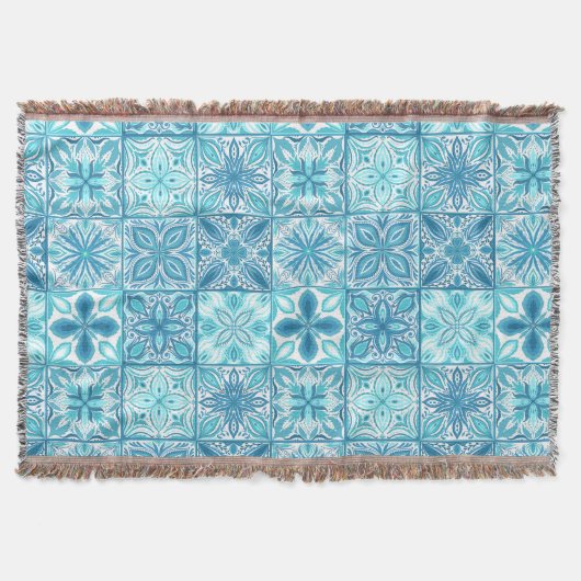 Verzierte Kacheln in Blau und Weiß Decke (Vorderseite)