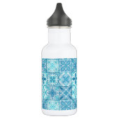 Verzierte Kacheln in Blau und Weiß Edelstahlflasche (Links)