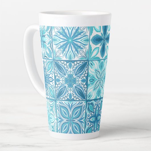 Verzierte Kacheln in Blau und Weiß Milchtasse (Linke Ecke)