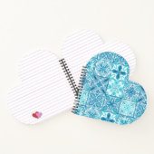 Verzierte Kacheln in Blau und Weiß Notizblock (Innenseite)