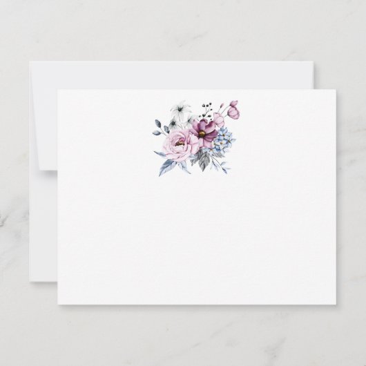 Verzierte Kalligraphie Danke für Ihre 3-Foto-Hochz Karte (Rückseite)