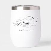 Verzierte Kalligraphie Herz Bride Black ID1025 (Rückseite)