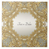 Verzierte Keramik Fliese (Vorderseite)