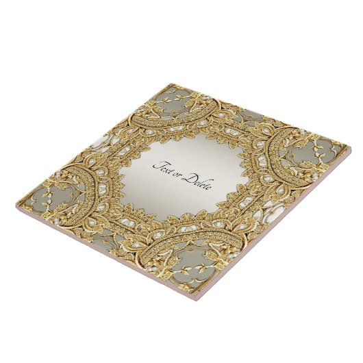 Verzierte Keramik Fliese (Seite)