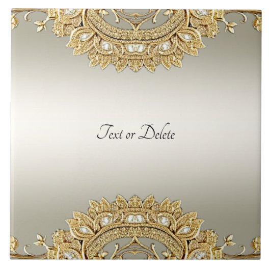 Verzierte Keramik Fliese (Vorderseite)