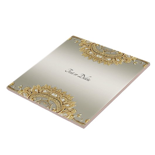 Verzierte Keramik Fliese (Seite)