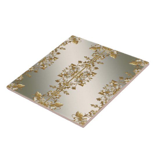 Verzierte Keramik Tile Fliese (Seite)