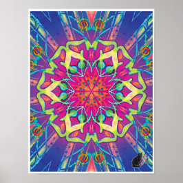 Verzierte KINETISCHE KALEIDOSKOMPOster Poster