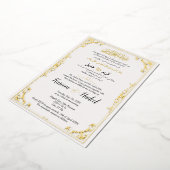 Verzierte klassische, muslimische Hochzeit Folieneinladung (Gedreht)