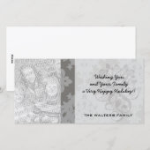 verzierte Konstruktion aus grauem Diamantdampfer Feiertagskarte (Vorne/Hinten)