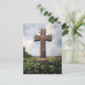 Verzierte Kreuzdenkmal-Kleeblätter Postkarte (Stehend Vorderseite)
