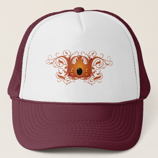 Verzierte Krone Truckerkappe (Vorderseite)