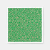 Verzierte Kunst Deko grün und gold Serviette (Vorderseite)