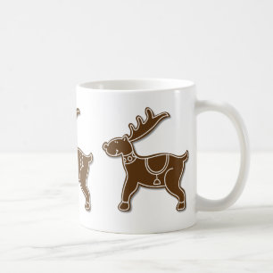 Verzierte Lebkuchen-Ren-Feiertags-Tasse Kaffeetasse