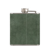 Verzierte Ledermonographie Flachmann (Rückseite)