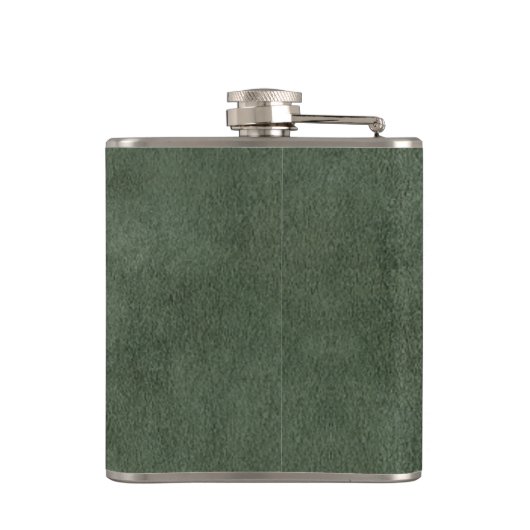 Verzierte Ledermonographie Flachmann (Rückseite)