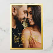 Verzierte Liebe Foil Valentine's Day Card Folien Feiertagskarte (Vorderseite)