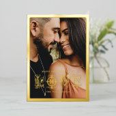 Verzierte Liebe Foil Valentine's Day Card Folien Feiertagskarte (Stehend vorne)