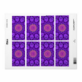 Verzierte Lila Blume Vibrationen Kaleidoskop Art (Vorne)