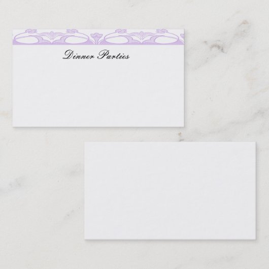 Verzierte lila Geschäfts-Karte Visitenkarte (Vorne/Hinten)