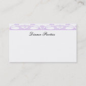 Verzierte lila Geschäfts-Karte Visitenkarte (Vorderseite)