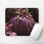 VERZIERTE LILA HALLOWEEN PUMPKIN & BLÄTTER MOUSEPAD (Mit Mouse)