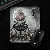 Verzierte Lila Kristallkugel- und Hexenkunstwaren Mousepad