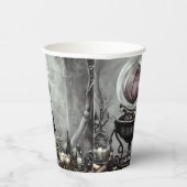 Verzierte Lila Kristallkugel- und Hexenkunstwaren Pappbecher (Rechts)