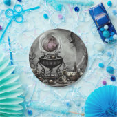 Verzierte Lila Kristallkugel- und Hexenkunstwaren Pappteller (Party)