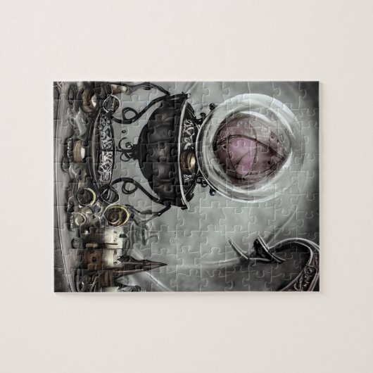 Verzierte Lila Kristallkugel- und Hexenkunstwaren Puzzle (Horizontal)