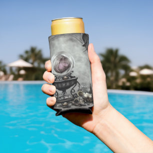 Verzierte Lila Kristallkugel- und Hexenkunstwaren Selters Dosenkühler