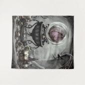 Verzierte Lila Kristallkugel- und Hexenkunstwaren Wandteppich (Vorderseite (Horizontal))