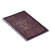 Verzierte Lila und Gold-Rahmen-Notebooks Notizblock (Rechte Seite)
