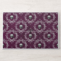 Verzierte Lila Vintage Gothic-Skulls