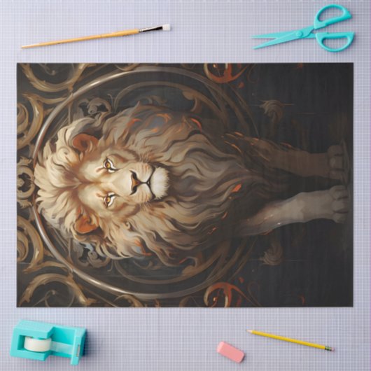 Verzierte Lion Seidenpapier (Basteln)