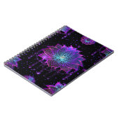 Verzierte Lotus-Blume Nahtloses Symbol Notizblock (Linke Seite)