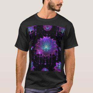 Verzierte Lotus-Blume Nahtloses Symbol T-Shirt